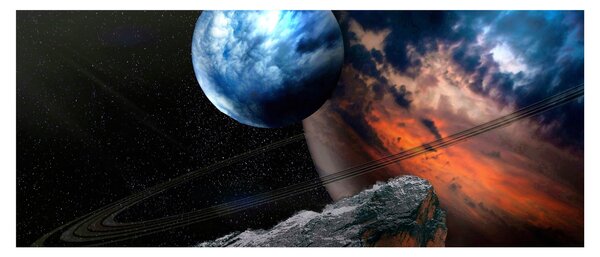 Slika planeta u svemiru (120x50 cm)