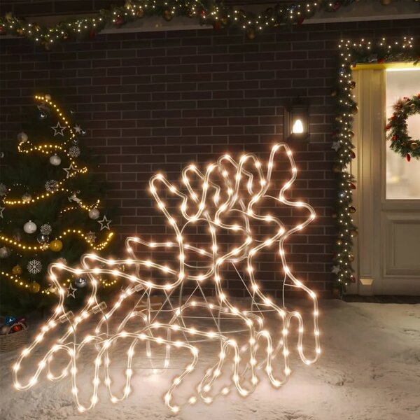 Figura božićnog soba LED 3 kom topla bijela 57 x 55 x 4 5 cm - 3