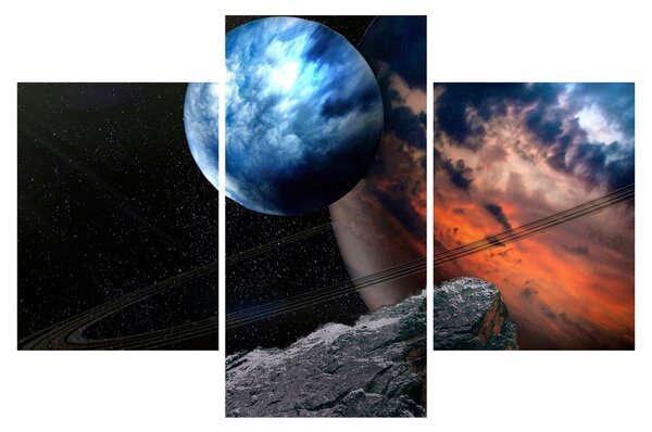 Slika planeta u svemiru (90x60 cm)