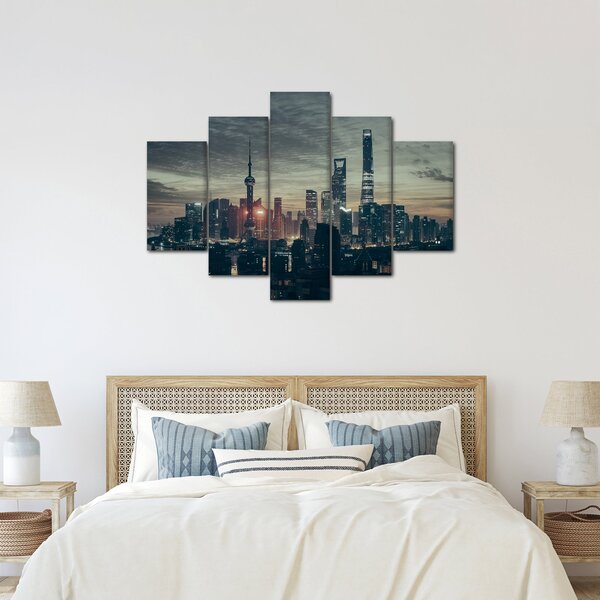Slika grada u sumrak (150x105 cm)