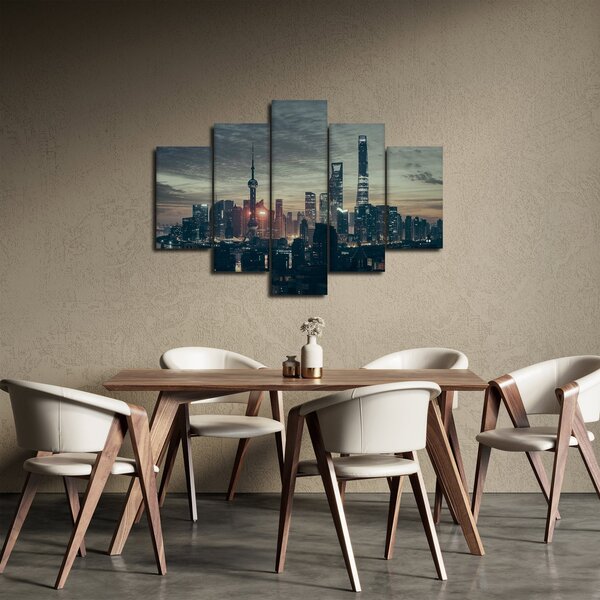 Slika grada u sumrak (150x105 cm)