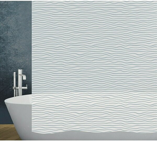 Diaqua Zavjesa za tuš Ribbon (Š x V: 180 x 200 cm, Plastika, Sivo-bijele boje)