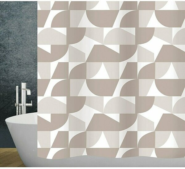 Diaqua Zavjesa za tuš Pasito (Š x V: 120 x 200 cm, Plastika, Smeđe/bijela)