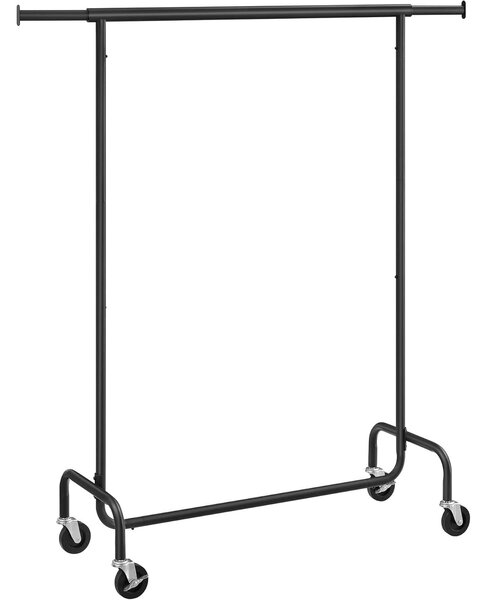 Stalak za odjeću, 45 x (110-150) x 163 cm, mat crne boje | SONGMICS