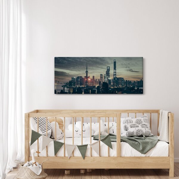 Slika grada u sumrak (120x50 cm)