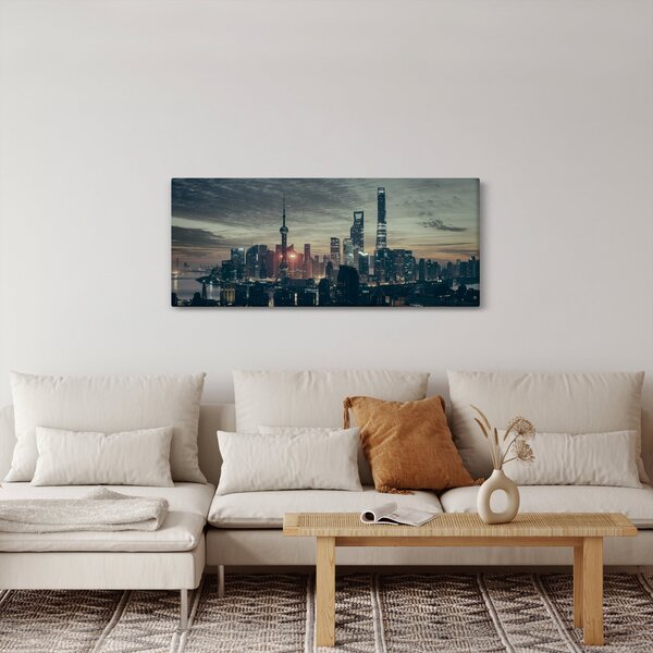 Slika grada u sumrak (120x50 cm)