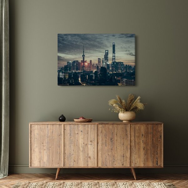 Slika grada u sumrak (90x60 cm)
