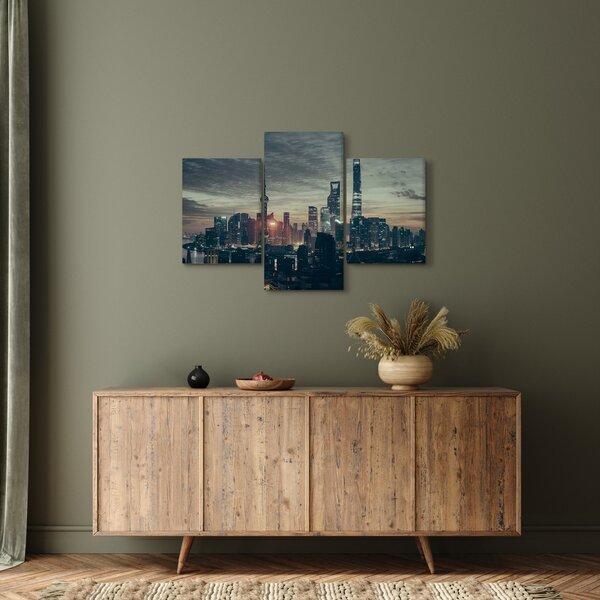 Slika grada u sumrak (90x60 cm)