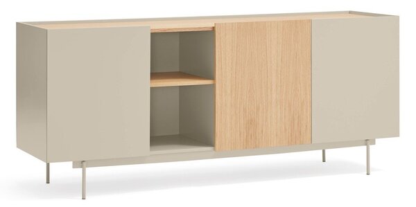 Bež/u prirodnoj boji niska komoda u dekoru hrasta 180x78 cm Otto – Teulat