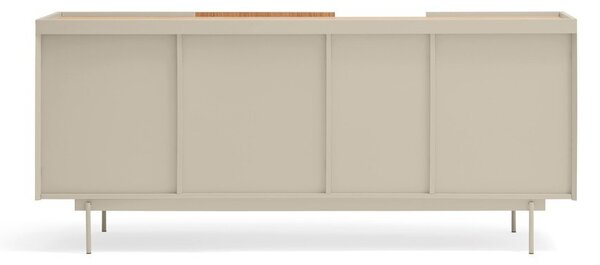 Bež/u prirodnoj boji niska komoda u dekoru hrasta 180x78 cm Otto – Teulat