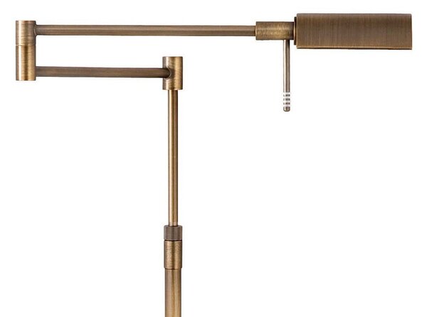 HighLight Nova Bari LED podna lampa, bronca, visina 180 cm, metal, dimer, prigušiva, Bronca / stari mesing, Dnevni boravak/blagovaonica, Metal
