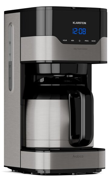 Klarstein Arabica 800W, kuhalo za kavu, 1.2 l, EasyTouch Control, srebrni/crni