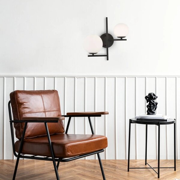 Elegantna zidna lampa 25W za interijer Crno