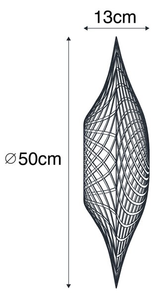 Orijentalna abažur od bambusa 50 cm - Rina