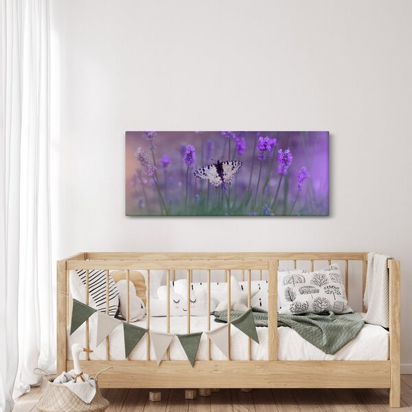 Slika - Leptir u lavandi (120x50 cm)