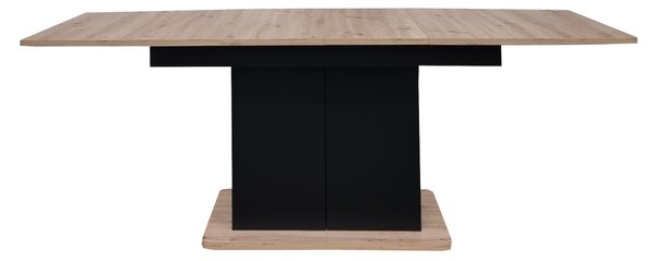 Blagovaonski stol Schultz (hrast artisan + crna) (za 4 do 8 osoba)