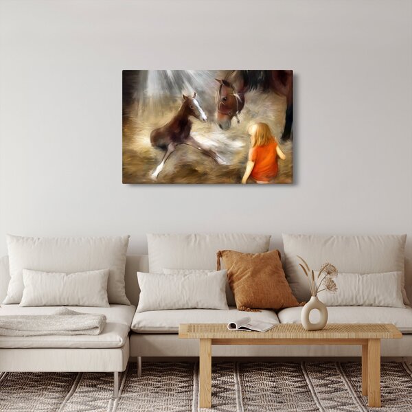 Slika - Dobrodošao u svijet, ždrijebe (90x60 cm)