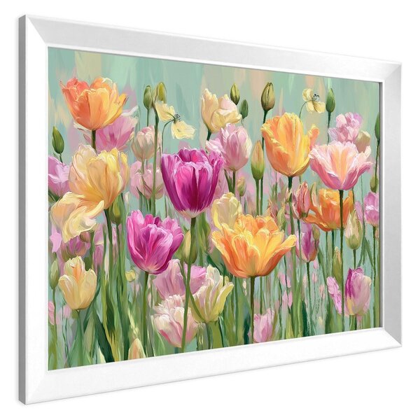 Tiskana slika s okvirom 75x56 cm Spring Tulip – Styler