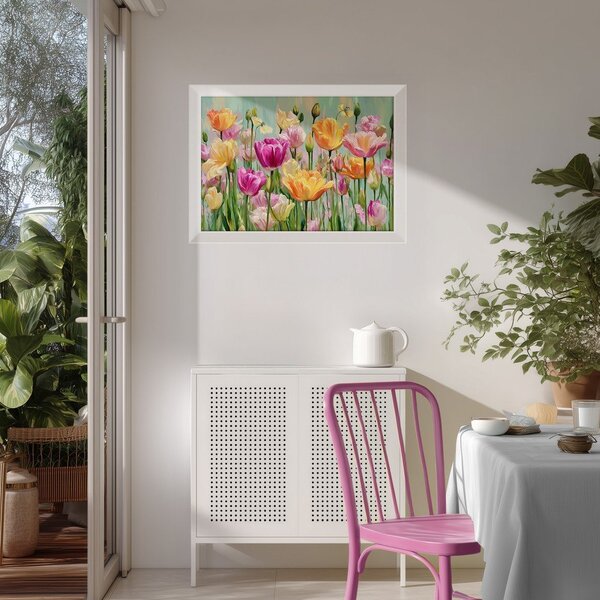 Tiskana slika s okvirom 75x56 cm Spring Tulip – Styler