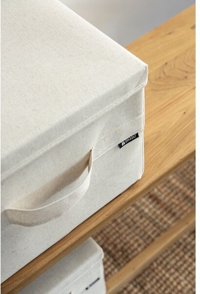 Bež tekstilna kutija za pohranu s poklopcem 31x41x22 cm Soft Storage Medium – Bigso