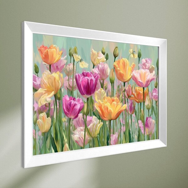 Tiskana slika s okvirom 75x56 cm Spring Tulip – Styler