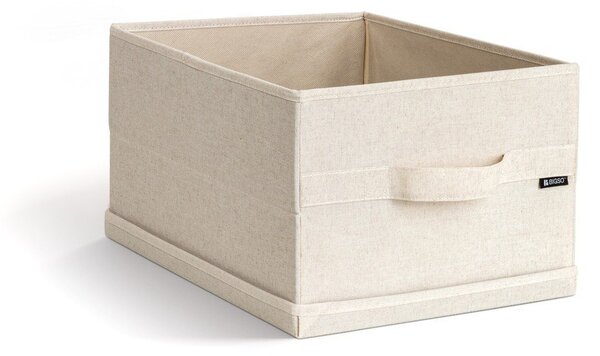 Bež tekstilna kutija za pohranu s poklopcem 31x41x22 cm Soft Storage Medium – Bigso