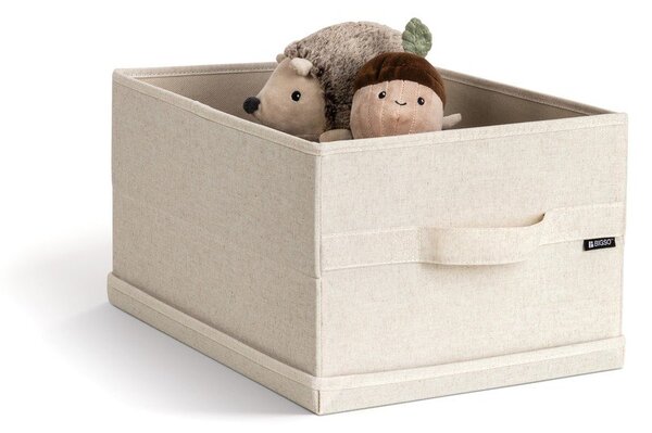 Bež tekstilna kutija za pohranu s poklopcem 31x41x22 cm Soft Storage Medium – Bigso