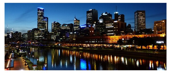 Slika noći u Melbourneu (120x50 cm)