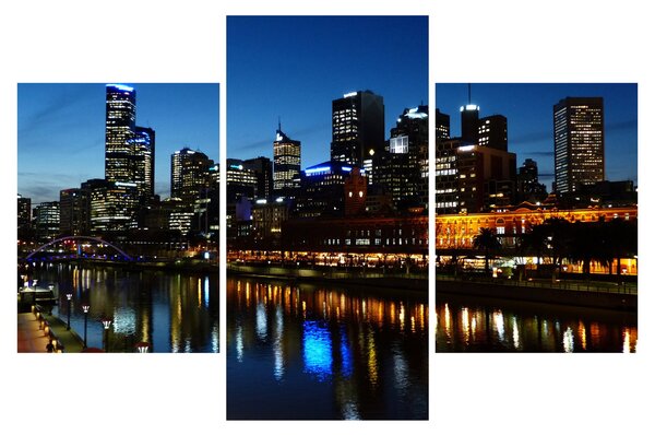 Slika noći u Melbourneu (90x60 cm)