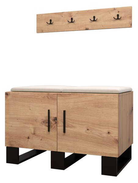Zondo.hr Set za predsoblje Amanda 21 (hrast artisan + bež). Akcija -20%. 1086037