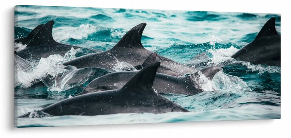Slika - Dupini u oceanu (120x50 cm)