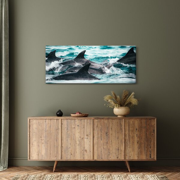 Slika - Dupini u oceanu (120x50 cm)