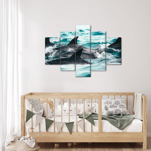 Slika - Dupini u oceanu (150x105 cm)