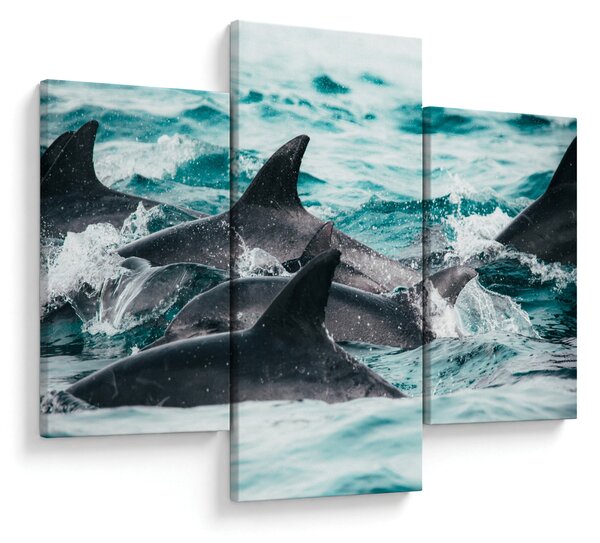 Slika - Dupini u oceanu (90x60 cm)