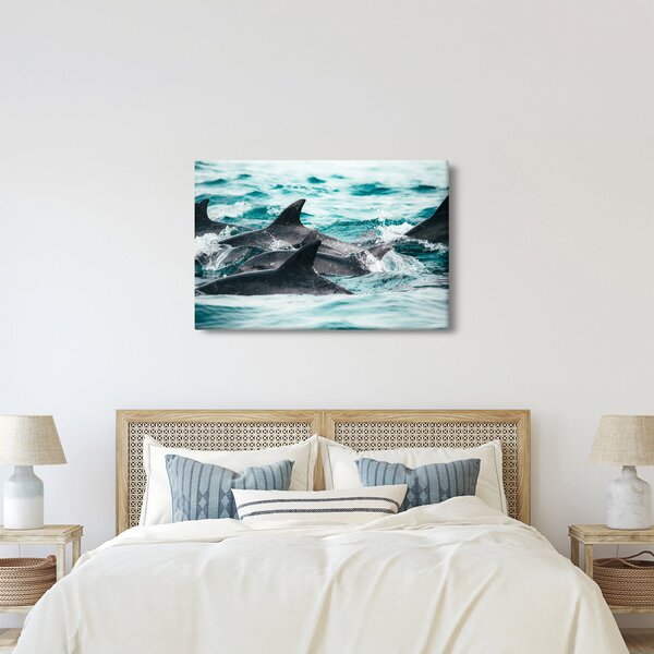 Slika - Dupini u oceanu (90x60 cm)