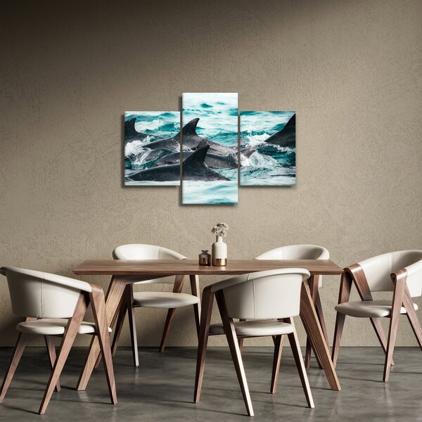 Slika - Dupini u oceanu (90x60 cm)