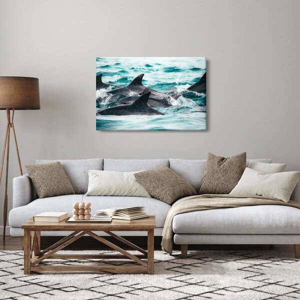 Slika - Dupini u oceanu (90x60 cm)
