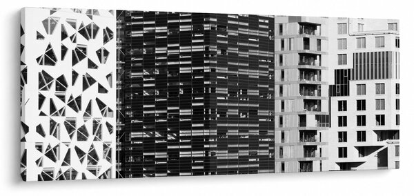Slika crno-bijele arhitekture (120x50 cm)