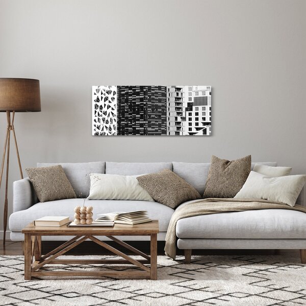 Slika crno-bijele arhitekture (120x50 cm)