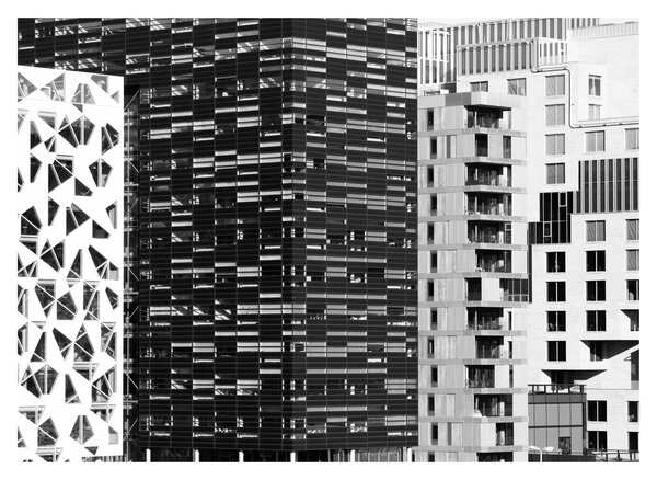 Slika crno-bijele arhitekture (70x50 cm)