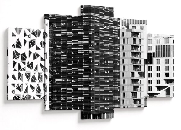 Slika crno-bijele arhitekture (150x105 cm)