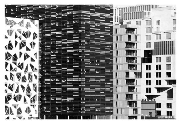 Slika crno-bijele arhitekture (90x60 cm)