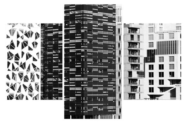Slika crno-bijele arhitekture (90x60 cm)