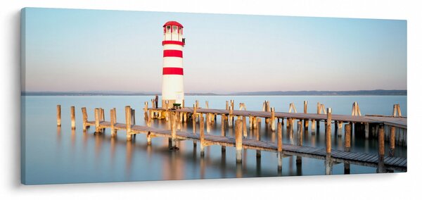 Slika svjetionika u zoru (120x50 cm)