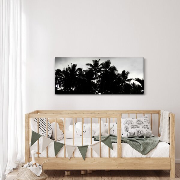 Crno-bijela slika - palme (120x50 cm)