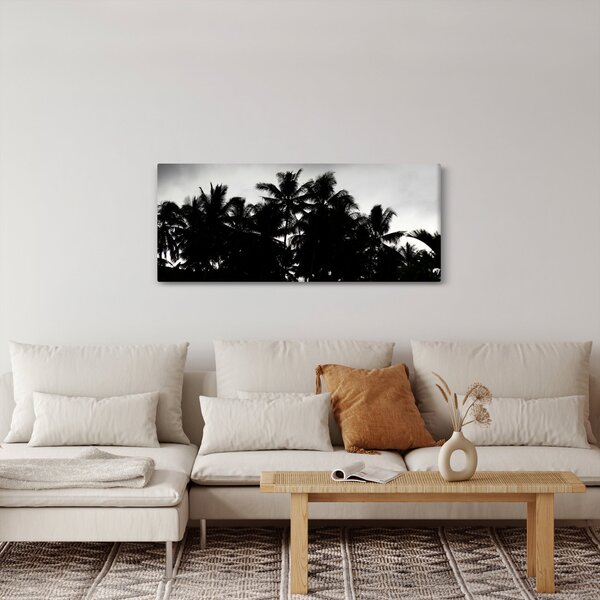 Crno-bijela slika - palme (120x50 cm)