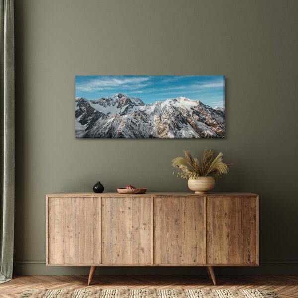 Slika snježnih vrhova, Fiordland (120x50 cm)
