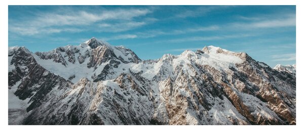 Slika snježnih vrhova, Fiordland (120x50 cm)