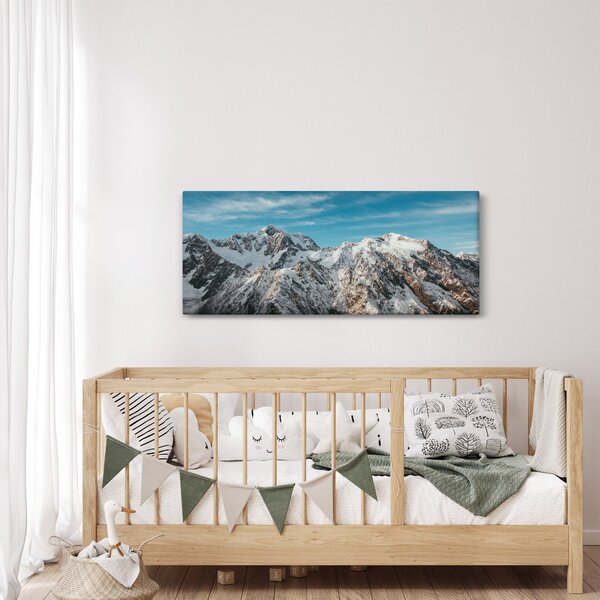 Slika snježnih vrhova, Fiordland (120x50 cm)
