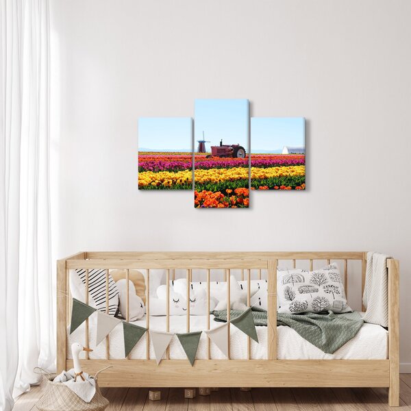 Slika farme tulipana (90x60 cm)